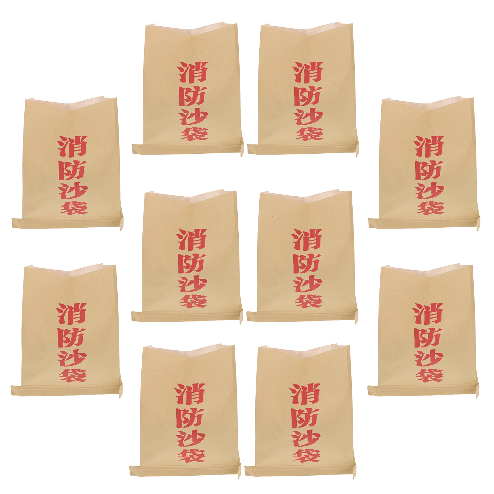 10Pcs Heavy Duty Sandbags Flood Barrier Protection for Agriculture Fertilizer Rice Storage Reusable Paper Pouches