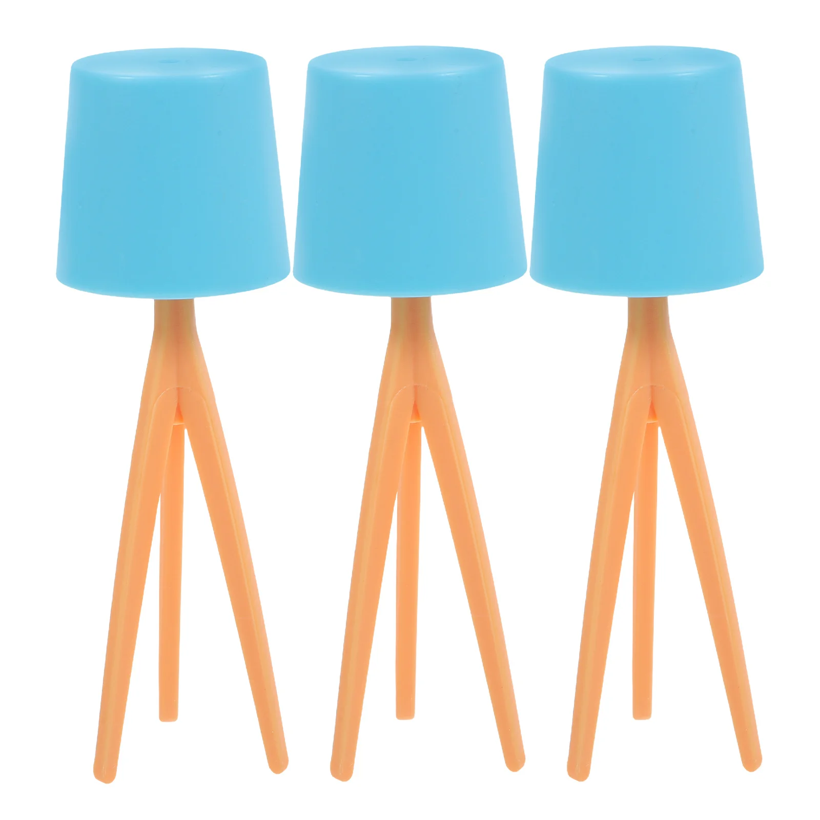 

3Pcs Blue Dollhouse Lamp Realistic Mini Table Light for Dollhouse Lighting Decor Stylish Mini Lamp for Miniature House Setup