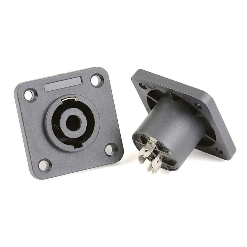 10PCS Speaker Jack Twist Lock 4 Pole Square Speakon Female Socket Panel Chassis Mount Compatible with Neutrik, NL4FC, NL4 Serie