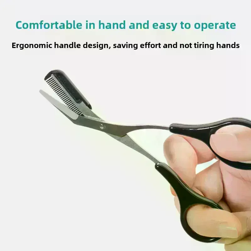 Stainless Steel Eyebrow Scissors Makeup Trimmer Tool Easy To Clean Rust Resistant For Personal Grooming at Home Use
