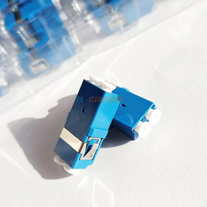 LC APC UPC Duplex LC to LC  SM Flange Fiber Coupler Single Mode Optical Adapter Connector 50Pcs/Lot for FTTH Network