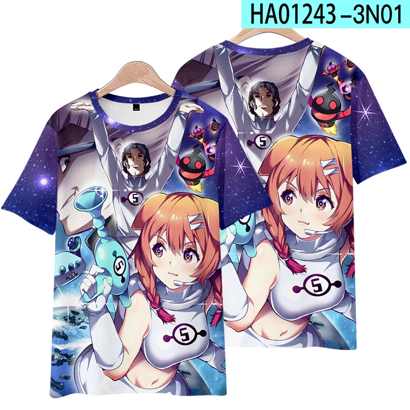 Hololive VTuber Usada Pekora Nekomata Okayu T-shirt 3D Print Men Women Short sleeve Anime Tee Top Casual Harajuku O-Neck T shirt
