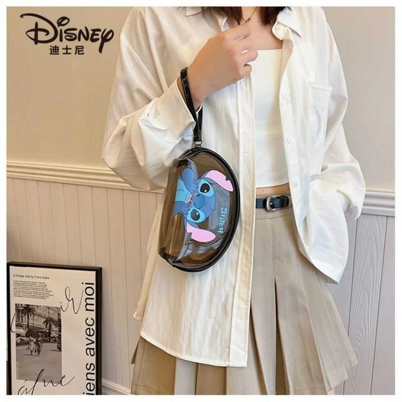 Disney Mickey Stitch Lotso Alien cartoon cute portable zipper cosmetic bag student portable transparent storage toiletry bag