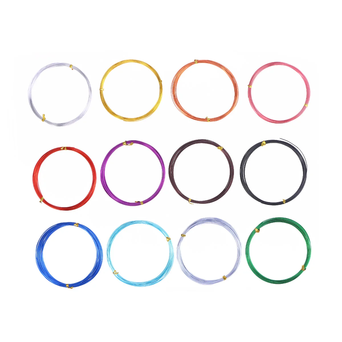 

12 Rolls Multi-colored Aluminum DIY Handmade Flexible Metal Wire for Bracelet Necklace Jewelry Crafts Making