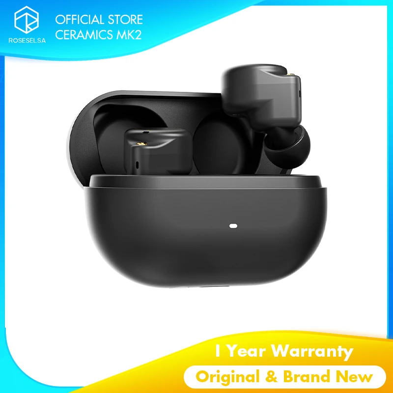 CERAMICS MK2 True Wireless Earbuds, 40dB Active Noise Cancelling Earphones, Bluetooth 6.0, Hi-Res LDAC, IPX4 Sweat Resistant, 45