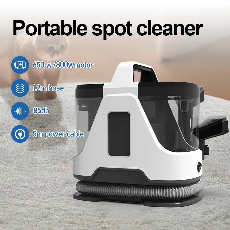 Portable Electric High Pressure Water Cleaning Home Carpet & Sofa Fabric Wet/Dry Handheld Vacuum Spot Cleaner for Hotel Use