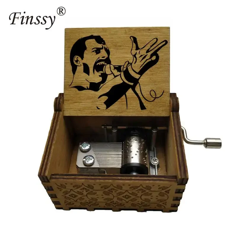 41 styles Wooden Hand  band Music musical Box Bohemian Rhapsody music Theme Christmas Xmas new year fans friends Gift