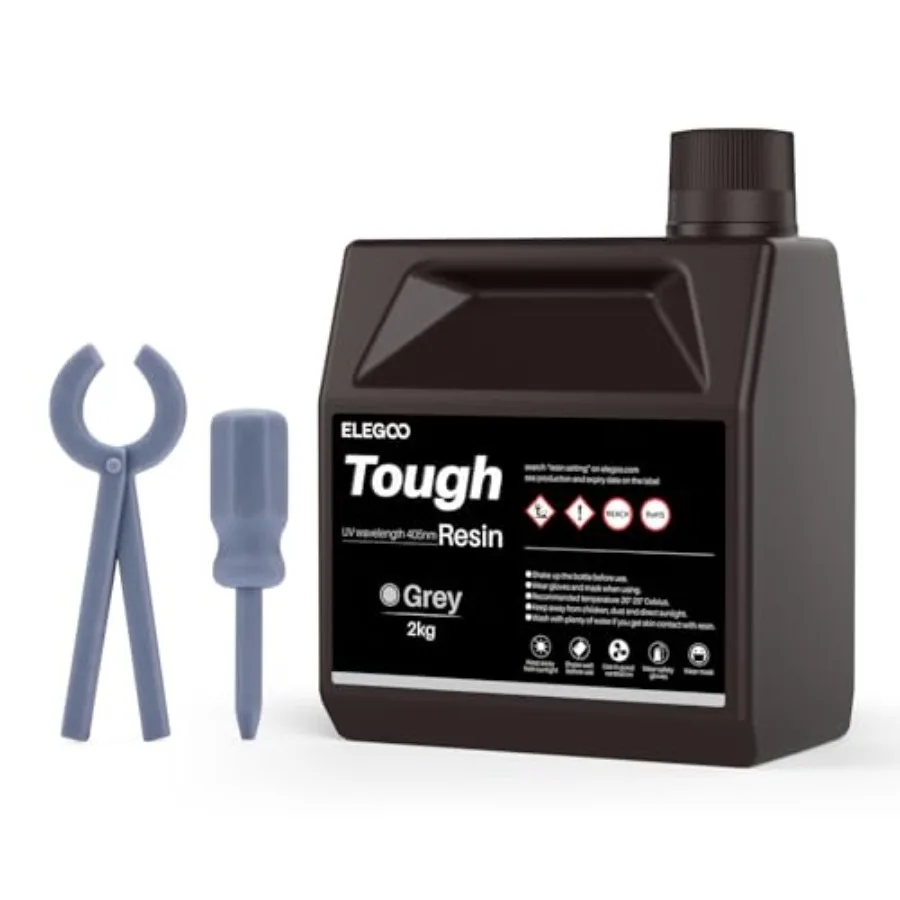 

Tough 3D printing resin for LCD/DLP/MSLA printers black high toughness and elasticity stable performance 405nm UV-curing