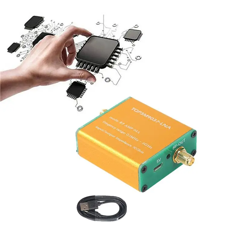 FULL-3X Low Noise Amplifier 100K-6Ghz Full Band 20DB LNA RF Power Preamplifier Software Defined Radio With Battery