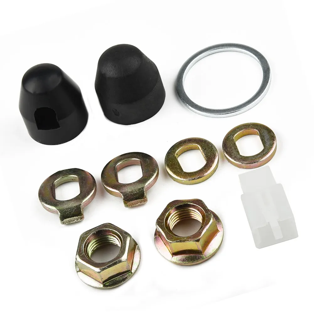 

New E-Bike Electric Bicycle Hub Motor Axle M12 Front Lock Nut /Lock Washer /Spacer /Nut Cover With 12mm Shaft