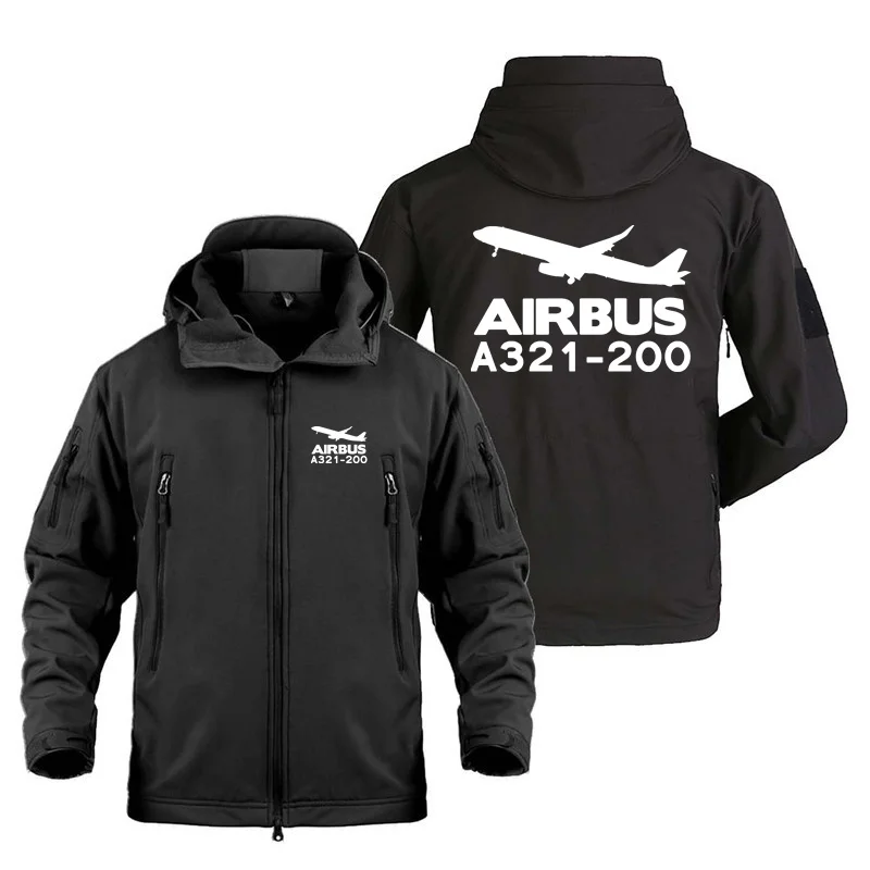 Outdoor Military Airbus A321-200 Tactical Shark Skin Man Jackets Coats Aviation Fleece Warm SoftShell Jackets for Men