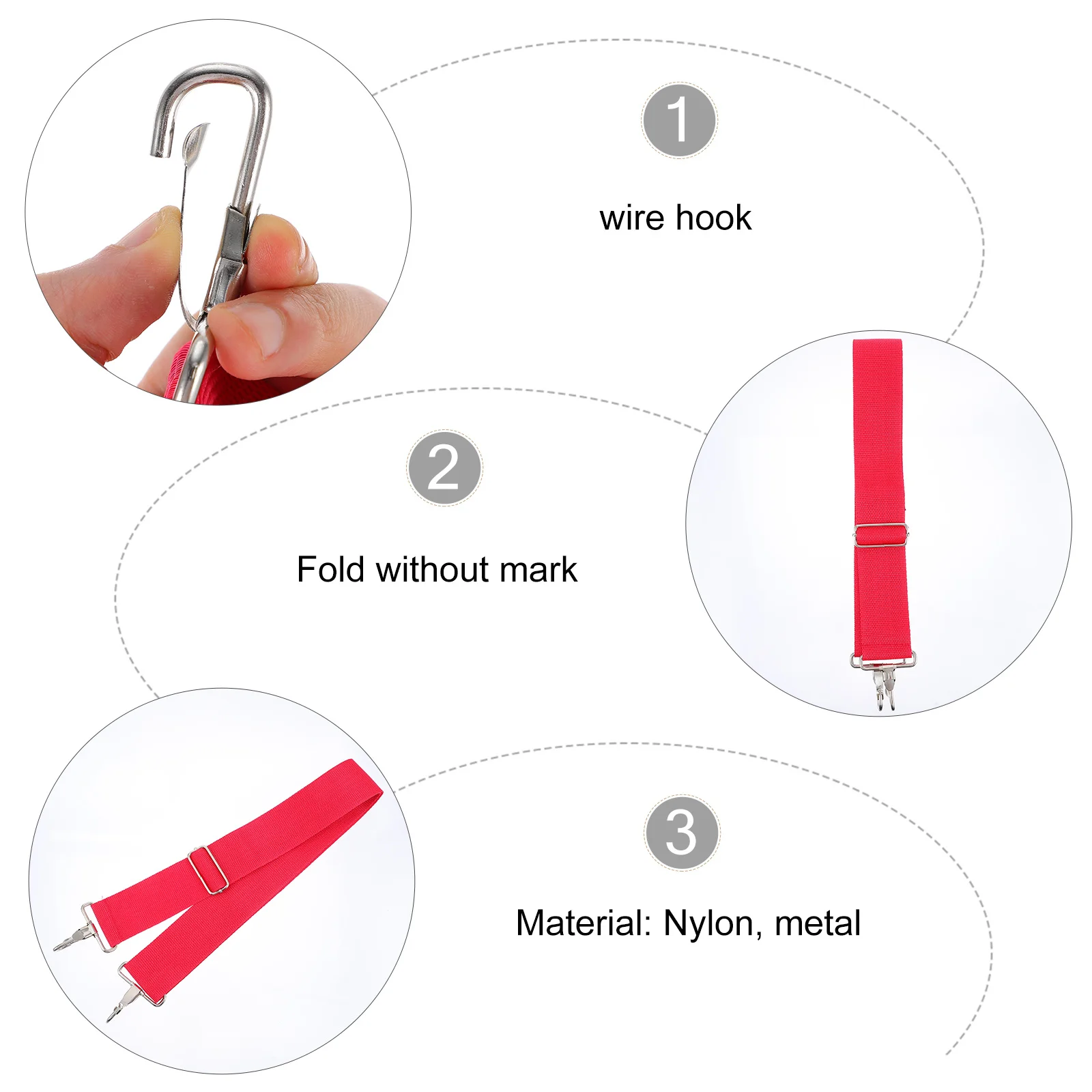 

1Pcs Snare Drum Belt No Tingle Sensation Comfortable Playing Experience Metal Hook Percussion Instrument Shoulder Belt