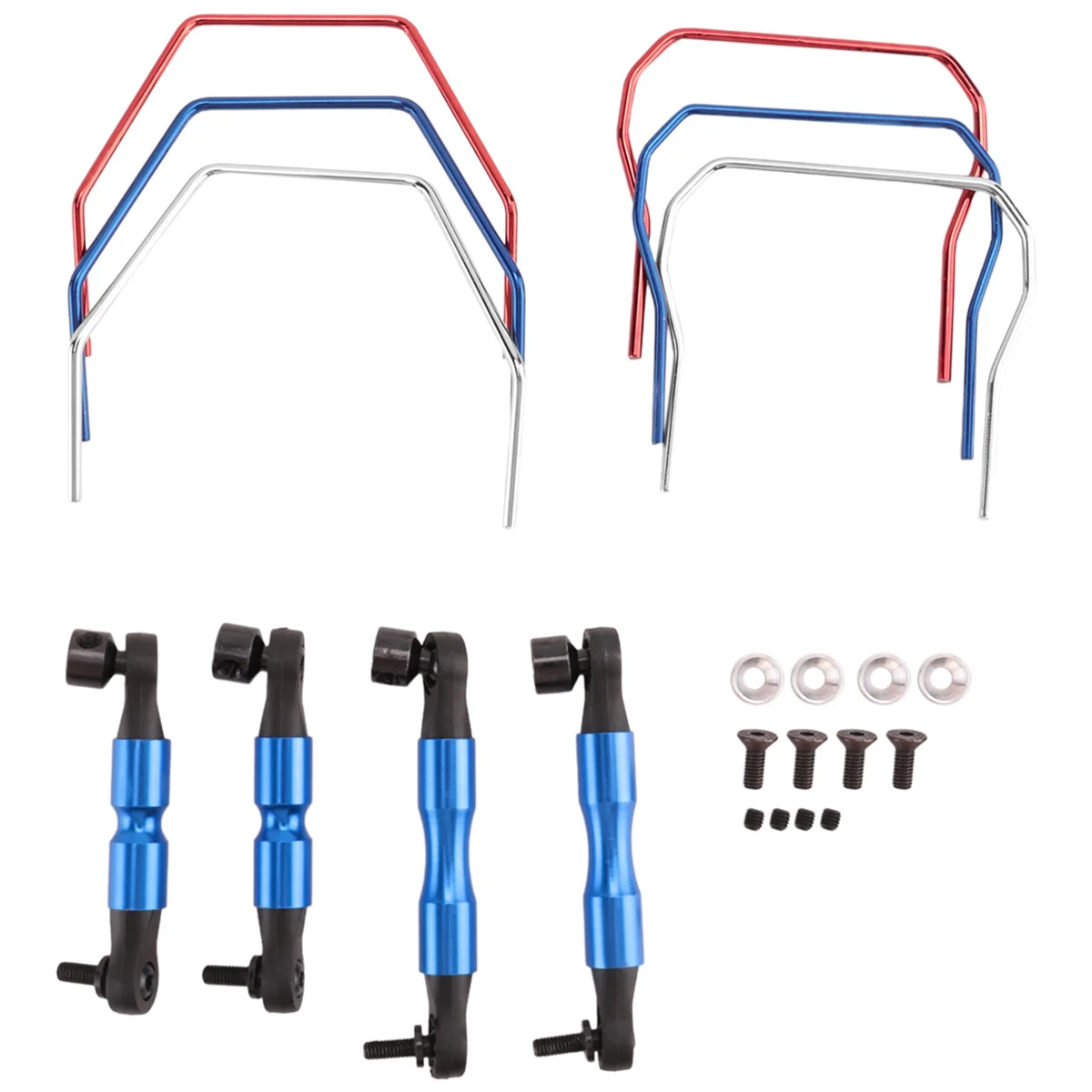 Unique! Front and Rear Sway Bar Kit SLF311 for Traxxas 4X4 Slash Stampede Rustler Rally RC Car Upgrade Parts