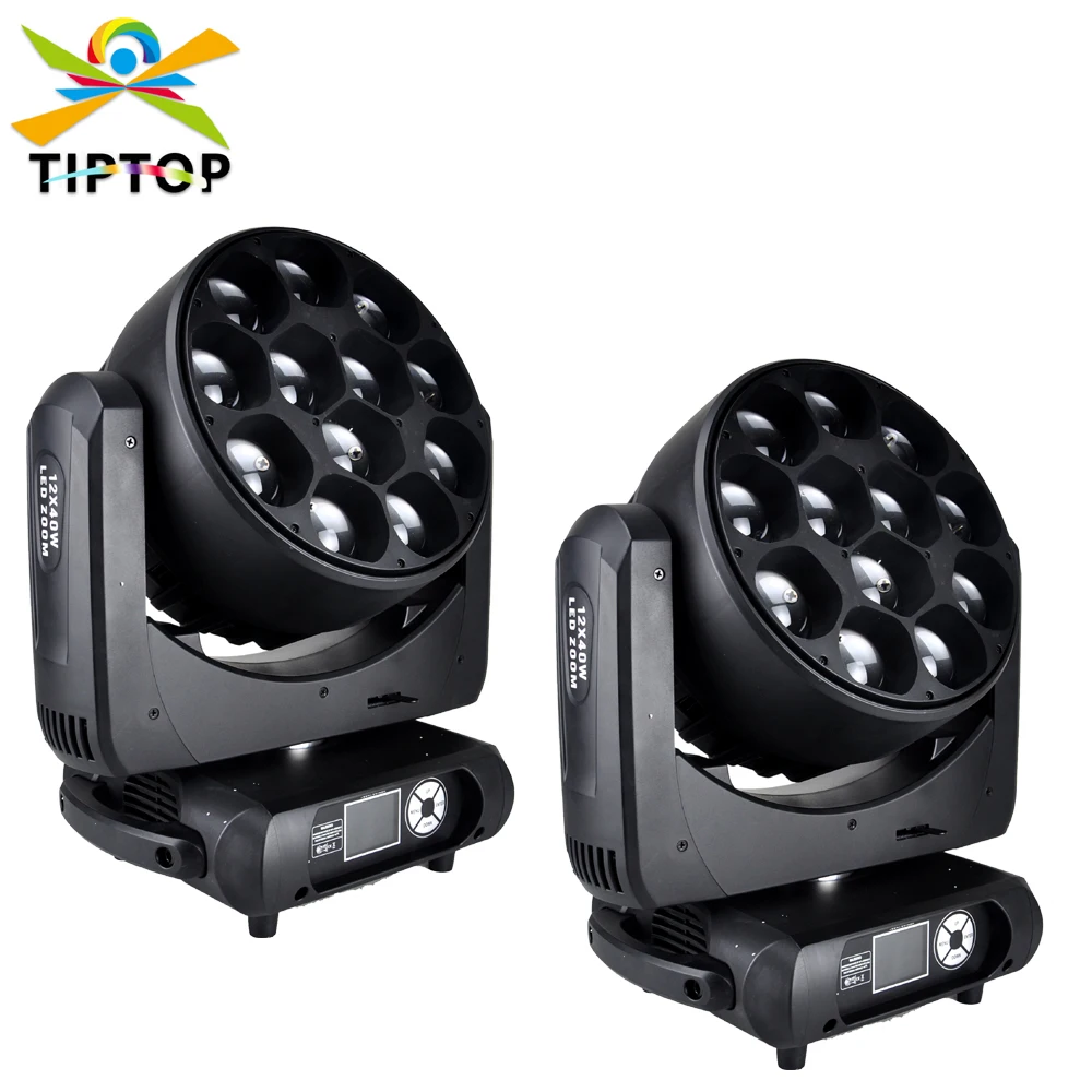 

2 Pack 12x40W 4IN1 Zoom Led Moving Head Light RGBW Color DMX 512 KTV Led Moving Head Beam Wash Effect 2IN1 Effect