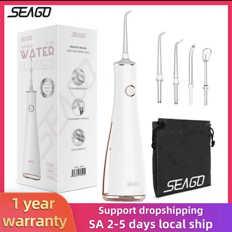 

SEAGO Water Flosser Dental Water Jet SG8001 USB Rechargeable Waterproof Teeth Cleaner for Teenages