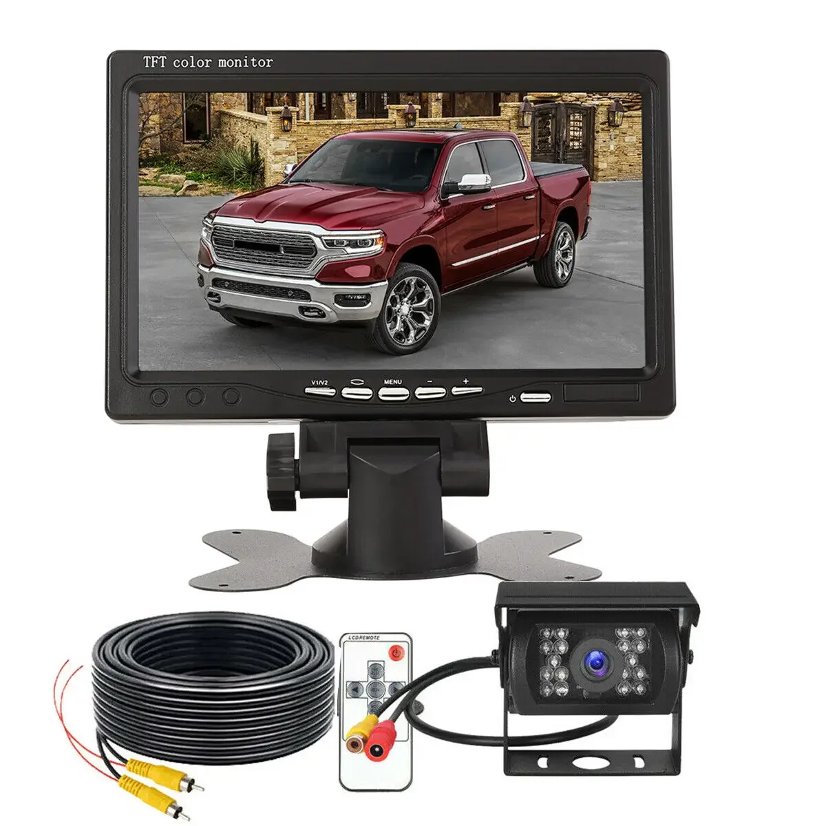 

7 Inch Car Rear View Camera Monitor for Truck Parking Display 12-24V HD Reversing Camera with Screen 800*480 Universal