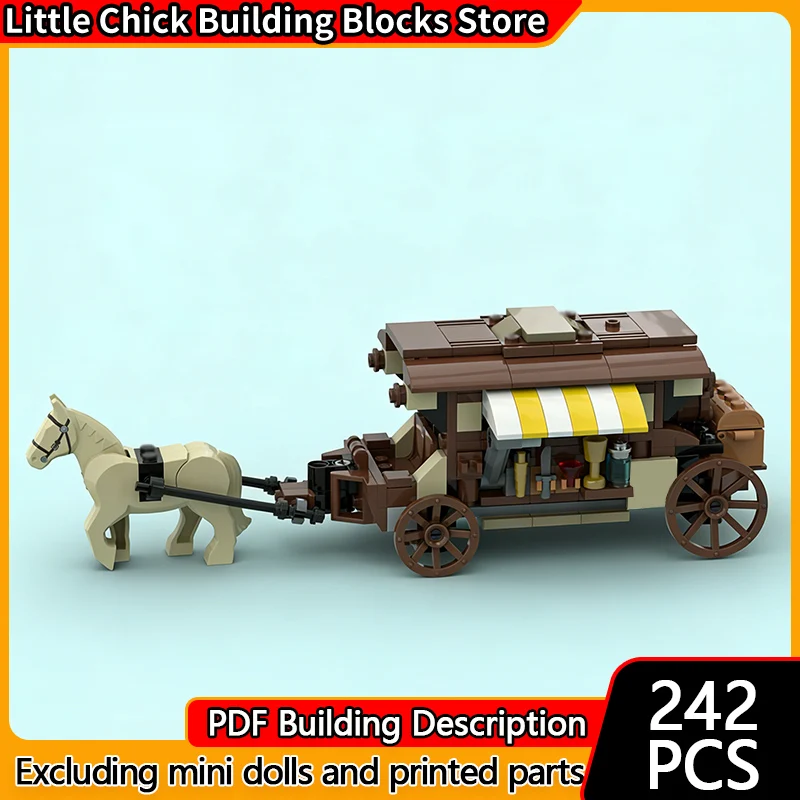 

Medieval Castle Model MOC Building Bricks Travelling Wagon Modular Technology Children Holiday Gifts Assemble Toys Suit