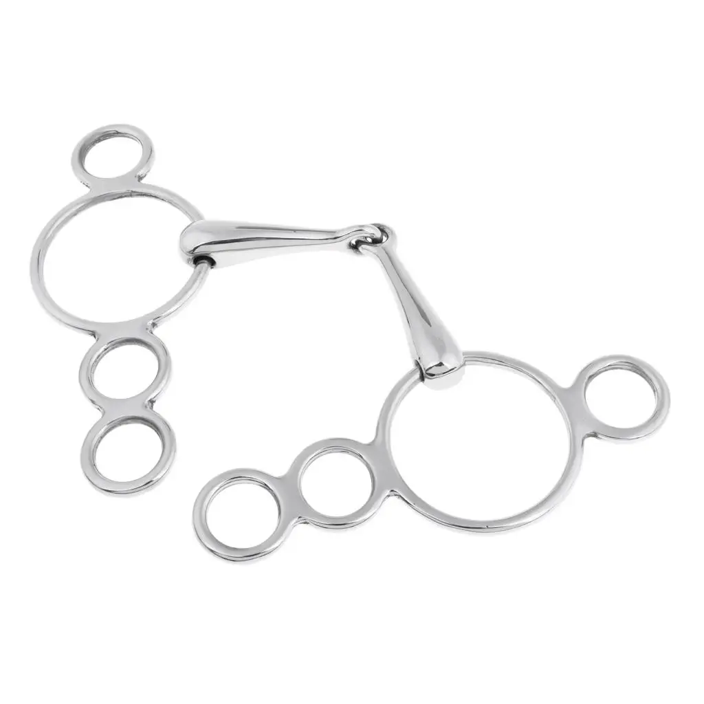 

MagiDeal Stainless Steel Gag Bit Horse Tack English Riding Equestrian Accessories
