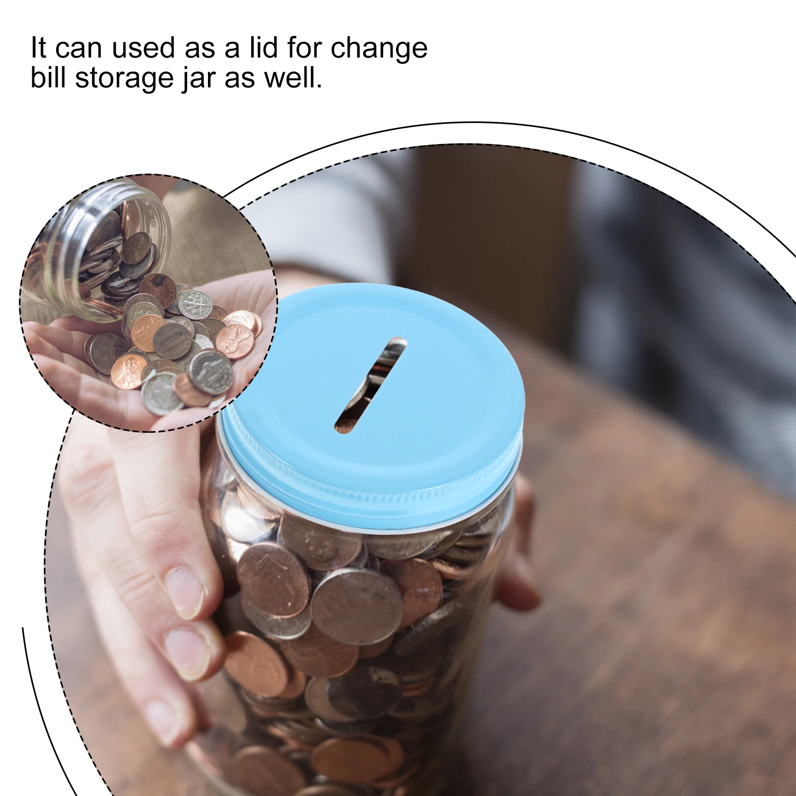 

25pcs Jar Lids 70mm Tinplate Savings Cover DIY Coin Storage Bottle Caps Kitchen Bar Mason Jar Lids Supplies