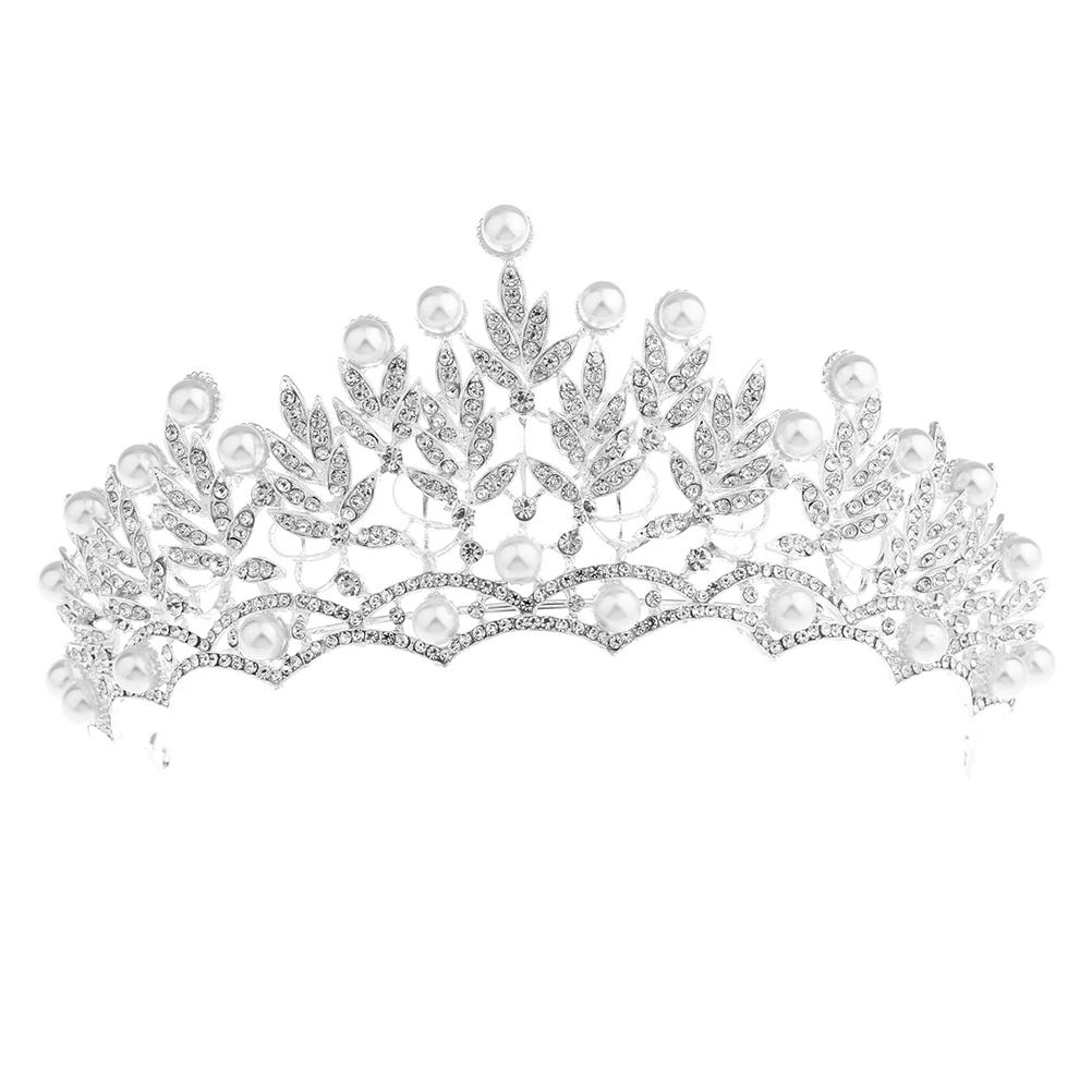 

Bridal Tiara Crown Women Headband Headdress Silver Crystal Wedding Hair Accessories Rhinestone Hairband Delicate Design