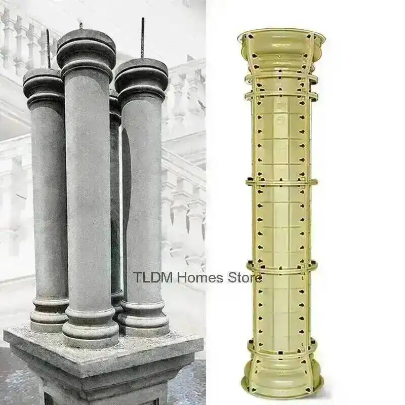 Column Roman Courtyard ABS Mold Outdoor Plastic Concrete Cylinder Mold for Gardening Roof Support Forming Building Formwork