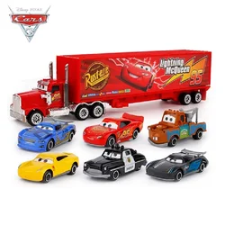 Auto Disney Pixar Cars 3 Toys Lightning McQueen Jackson Storm Mack Uncle Truck 1:55 Diecast Model Car Toy regalo di compleanno per bambini