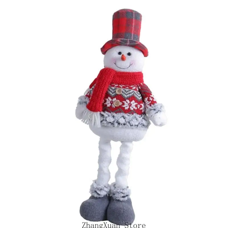 Regaldisplay, stehende Weihnachtspuppenfigur mit dehnbarer Form, weicher Stoff-Weihnachtsakzent für die Verwendung – Detail 7