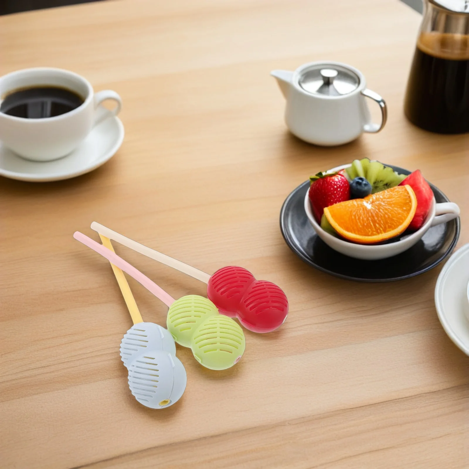

6 Pcs Tea Leaking Pipette Leaf Holder Straw Type Filter Plastic Strainer Fine Mesh