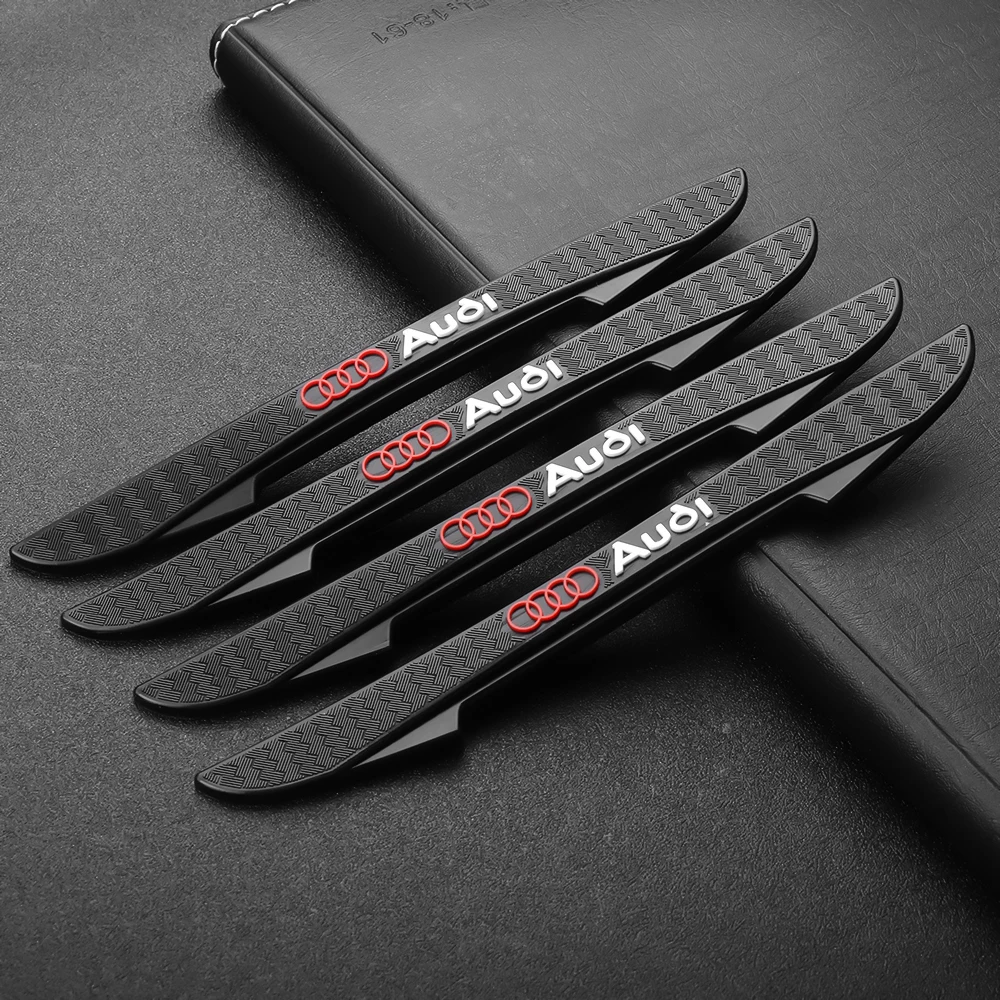 4PCS Car Door Side Anti-collision Sticker Silicone Rearview Mirror Cover Protection Strip for Audi A3 A4 A6 A5 Q5 Q7 A1 A7 Q3 Q5