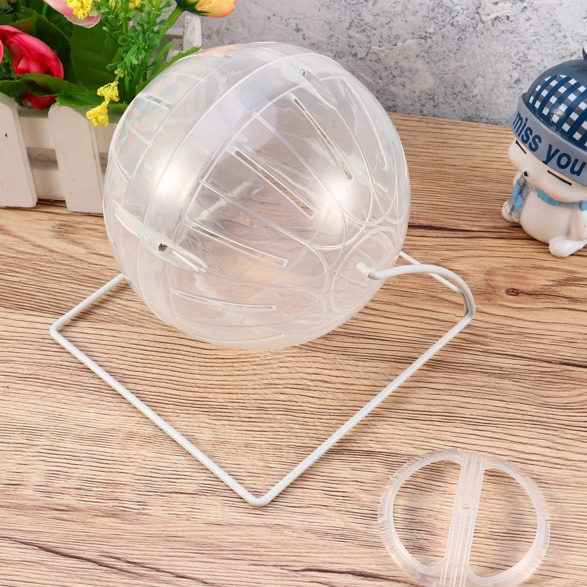 

Hamster Running Ball Plastic Metal Multifunctional Four-in- Ball Mini Run About for Small Pets Gerbils