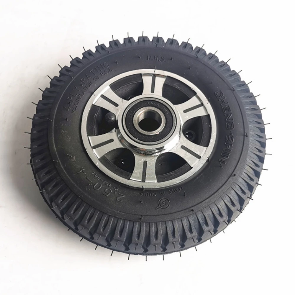 8 inch 2.50-4  Wheel Tire Inner Tube with Rim 20mm for Electric Vehicles Scooter Flatbed Trolley Engineering Vehicle