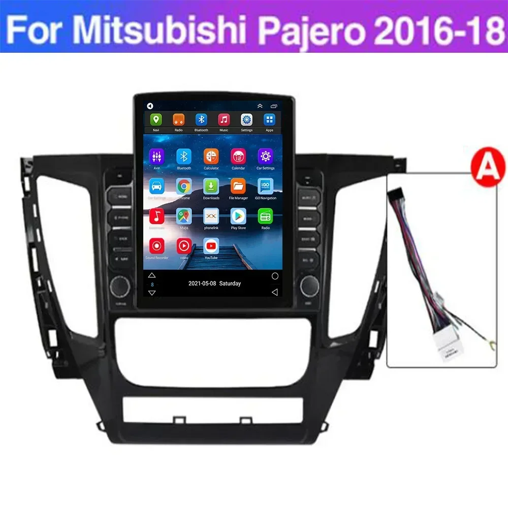 For Tesla Style 2 Din Android 14 Car Radio For Mitsubishi Pajero Sport 3 2016-2023-2035 Multimedia Video Player GPS Stereo Camer