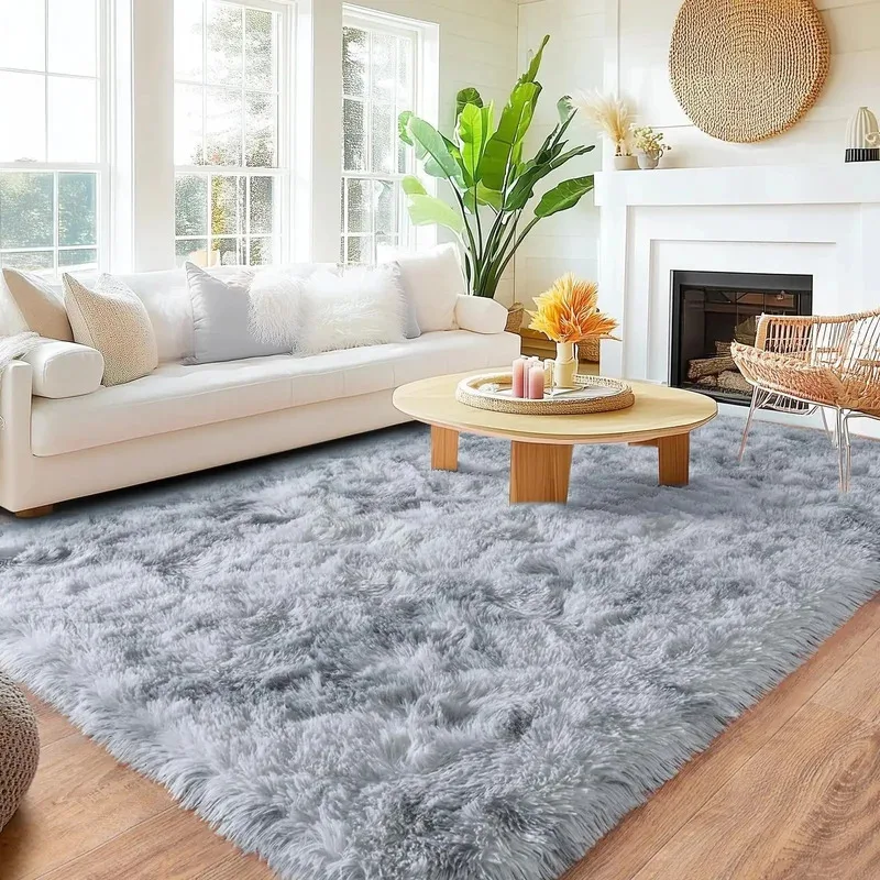 

Современный минималистичный шелковый коврик VIKAMA, подходит для спален и гостиных, нескользящий и мягкий, для украшения дома.