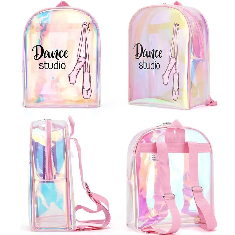 Kids Sequins Cute Laser Ballet Dance Waterproof Backpack for Teens Toddler Girls Princess Ballerina Dancing Storage Daypack Bag