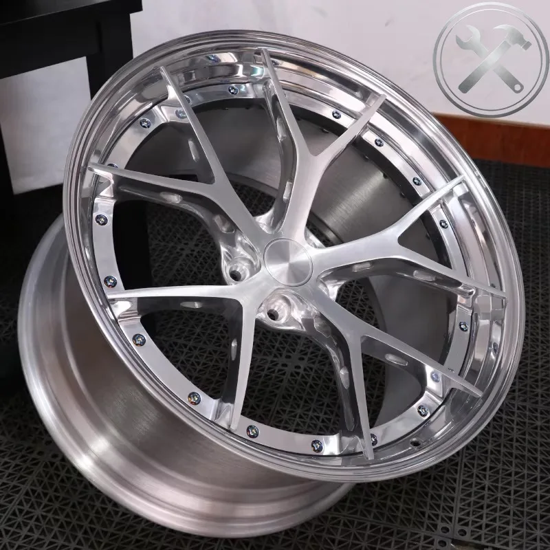 

18-22 Inch Two Piece Deep Concave Forged Aluminum Wheels 5x114.3 139.7 Passenger Car Offroad Universal Rims