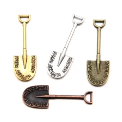 30Pcs 15*45mm 4 Color Vintage Letter Charms Shovel Spatula Pendant Fit Bracelets Necklace DIY Metal Jewelry Making