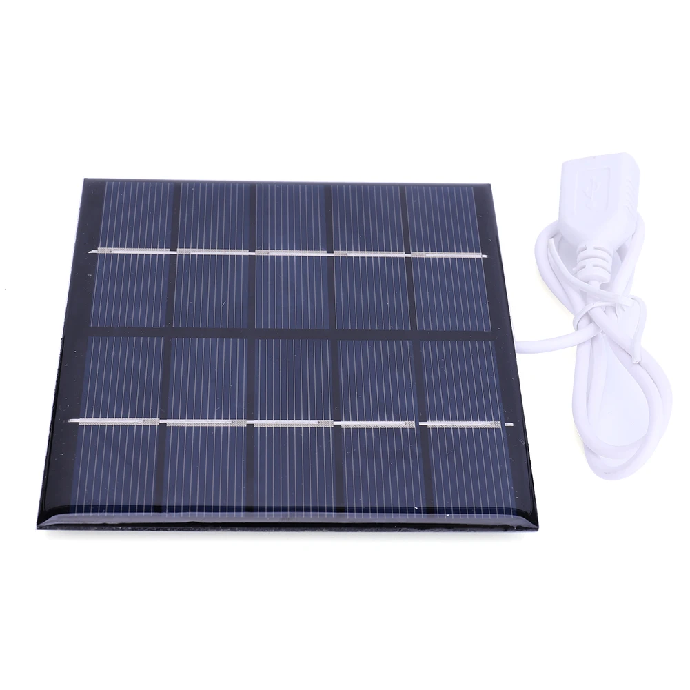 1.2w painéis solares ao ar livre saída usb policristalino solar portátil painel de carregamento fonte de alimentação móvel para carregador 3.7 baterias