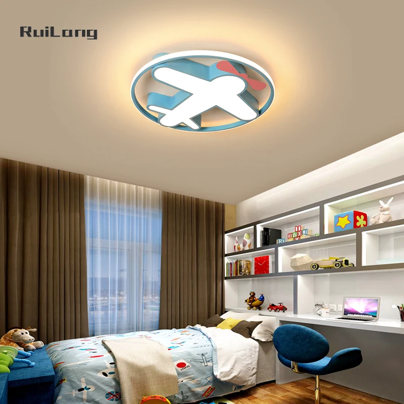 Plafoniera a LED dimmerabile per aereo per bambini Camera da letto per bambini Ragazzi Ragazza Camera per bambini Lampadario a soffitto Lampada da arredamento per aereo