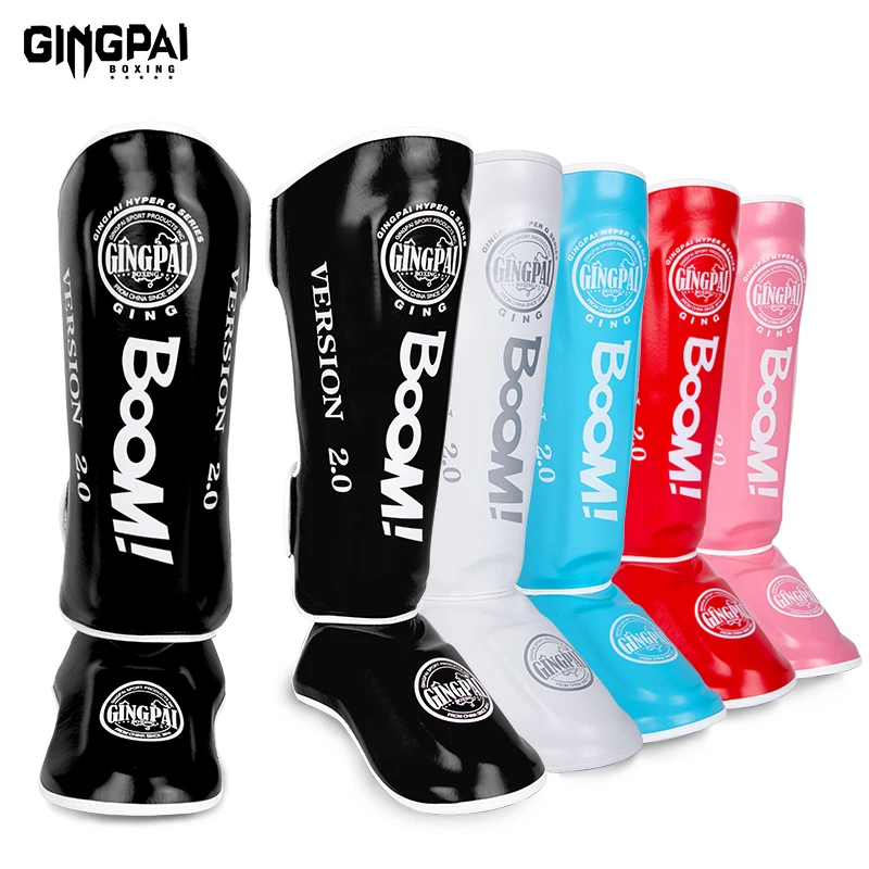 

Professional Kickboxing Leg Guard Muay Ankle Protector Sparring MMA Shin Boxing Thickened Fighting Gear AnkleProtective Guards