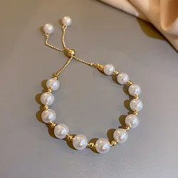 Elegant Pearl Bracelet Baroque Simulated Pearl Women Bracelet Bangles Ladies Fashion Charm Jewelry For Birthday Party Gifts K0