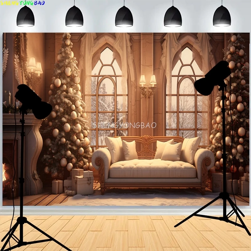 Beautiful Firework Show Cityscape Night Photography Backdrops Happy New Year Christmas Day Family Party Photo Background XH-08