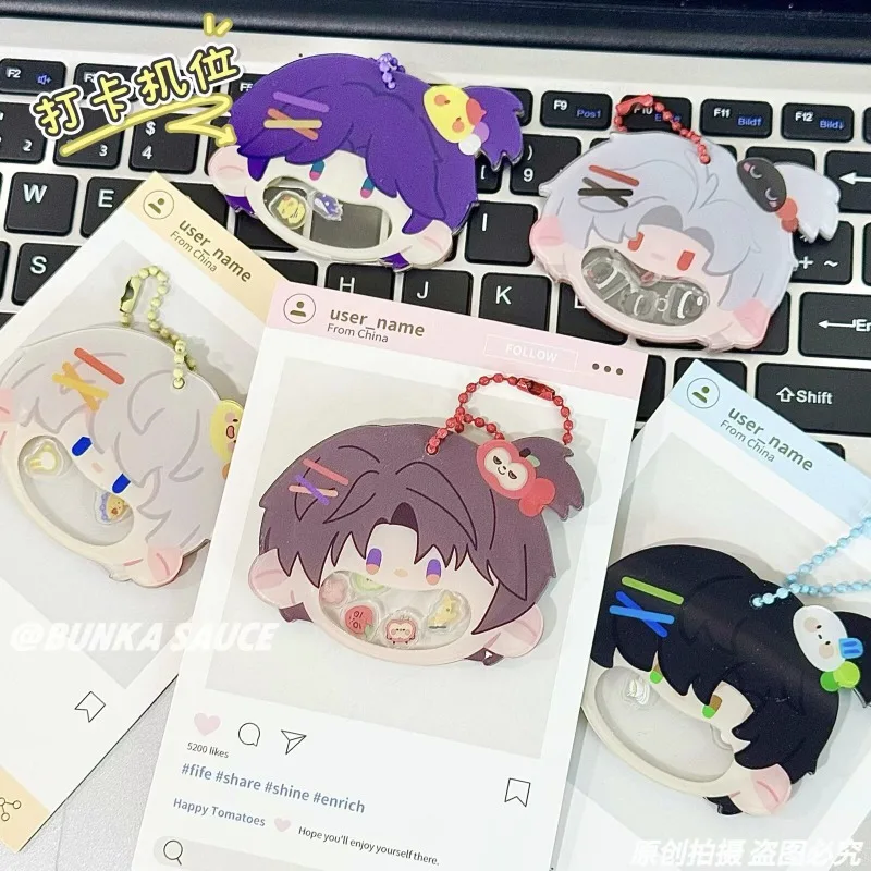 

Lovely Shake Game Love and Deepspace Keychains Xavier Zayne Rafayel ralayo Sylus Caleb Cartoon Figures Acrylic Keyring Pendant