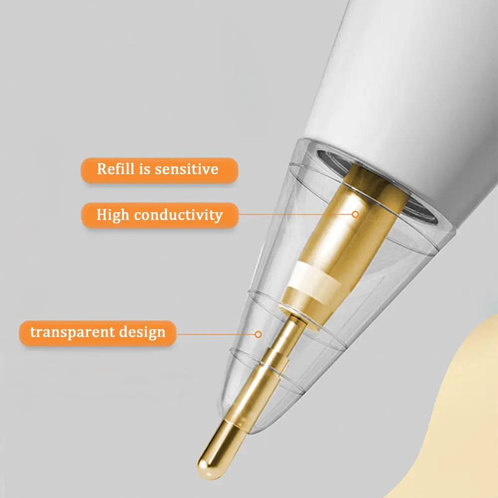 Touchscreen Pen Compatible For Apple Pencil Gen 1/2 Spare Nib Replacement Tip Transparent For Apple Pencil Tip