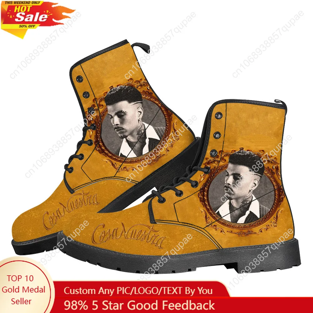 

Singer Rauw Alejandro Cosa Nuestra Casual Boots Mens Womens Teenager Shoes Retro Street 3D water proof Boot Outdoor Boots