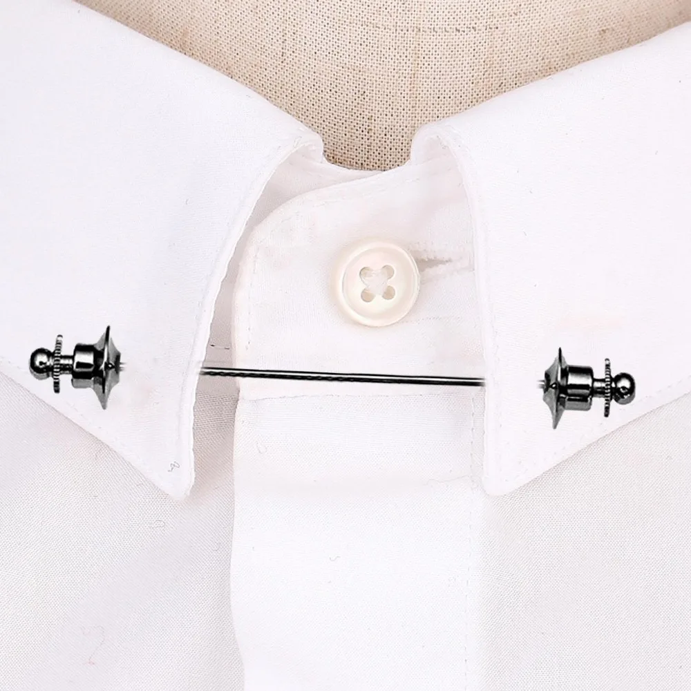 남성용 내구성 셔츠 칼라 바 핀 선물 액세서리, 70mm 타이 브로치, 포멀 구리 바 핀 셔츠