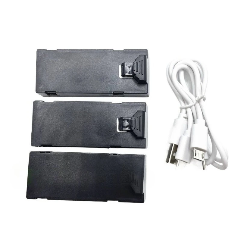 3PCS Drone Battery 652556 for E88max E99max Drone Rechargeable Battery 2600MAH 3.7V Rechargeable Quadcopter Drone