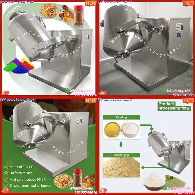 

CE Certificate Curry Mini Machine Milk Matcha Blender Food Processor 3D 10 Kg Cake Dry Small Powder Mixer for Anthon Gum