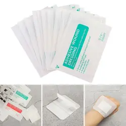 5/10Pcs 6x7cm 6x10cm Self-adhesive Aid Bandage Breathable Non-woven Large Wound Bandage Transparent Multi-sizes