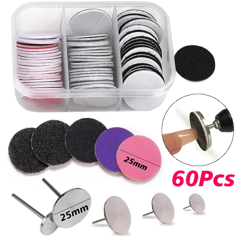 

25MM Replaceable Sanding Paper with Disc Foot Dead Skin Sandpaper Cuticle Calluses Remover Nail File Pedicure Care Manicure Tool