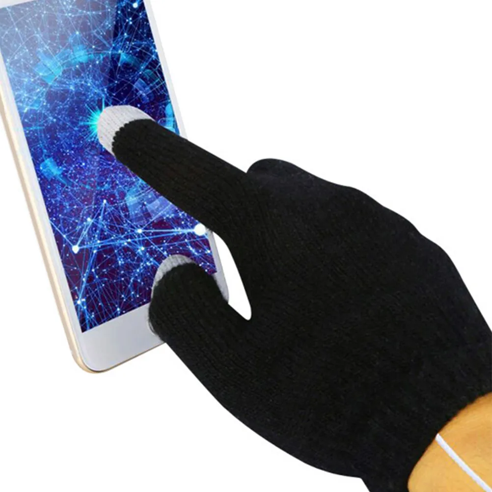 

1Pair USB Powered Heated Gloves Touchscreen Friendly Knitted Thermal Mitts for Skiing Electric Bike Riding Outdoor Winter Sports